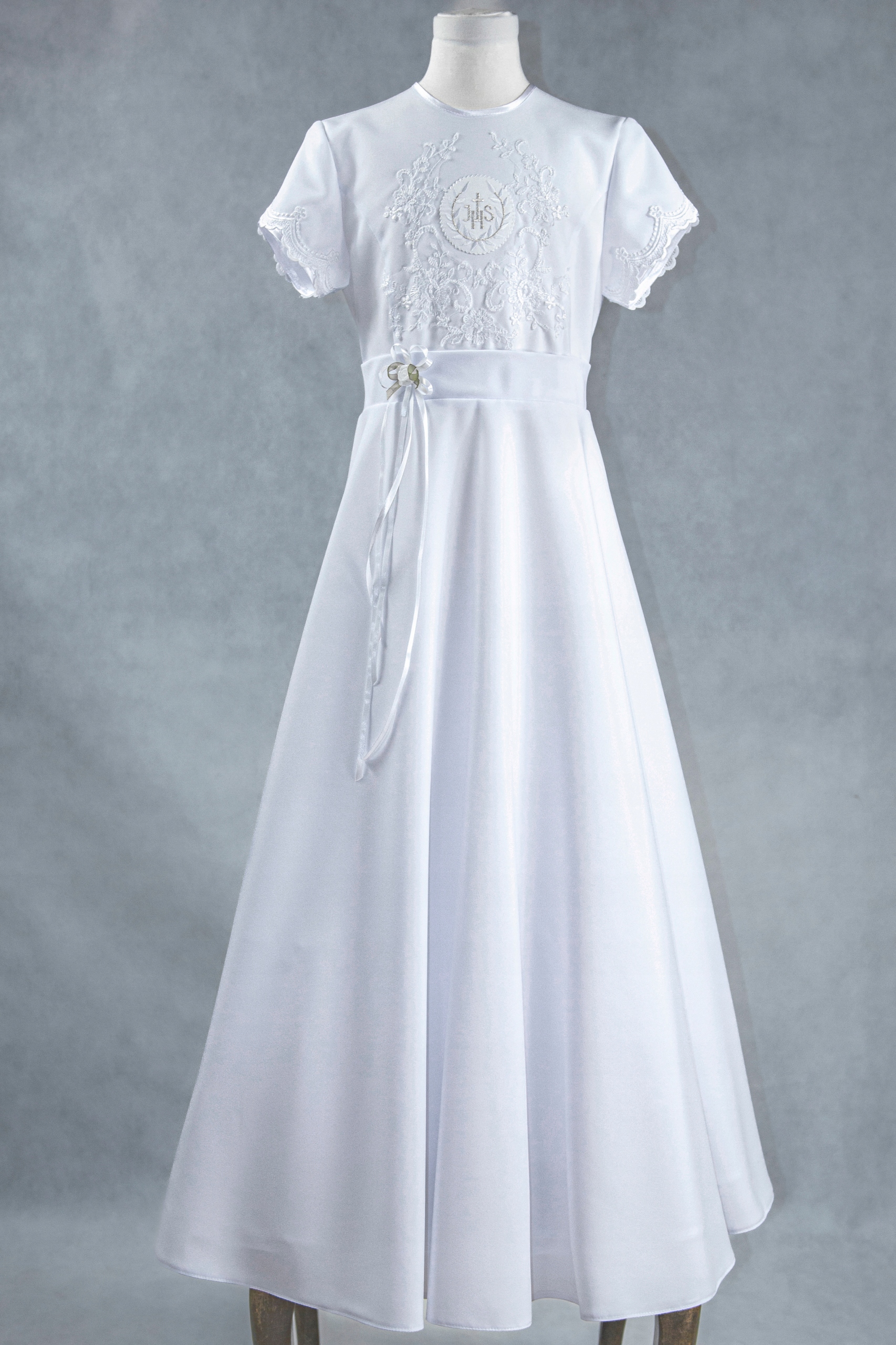 ALBA SUKIENKA KOMUNIJNA Z BOLERKIEM SZYTA NA MIARĘ Rozmiar 134