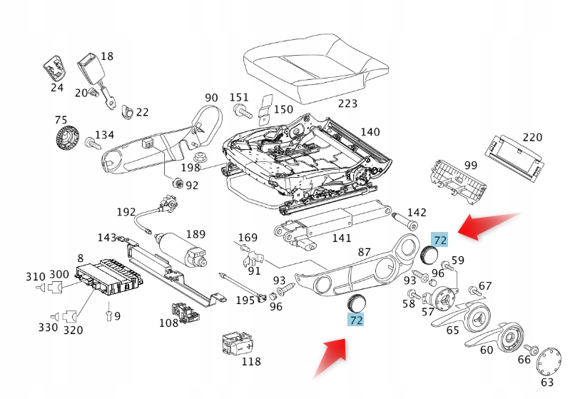 Regulační Kolečko Sedadla Vito A00091824267D66