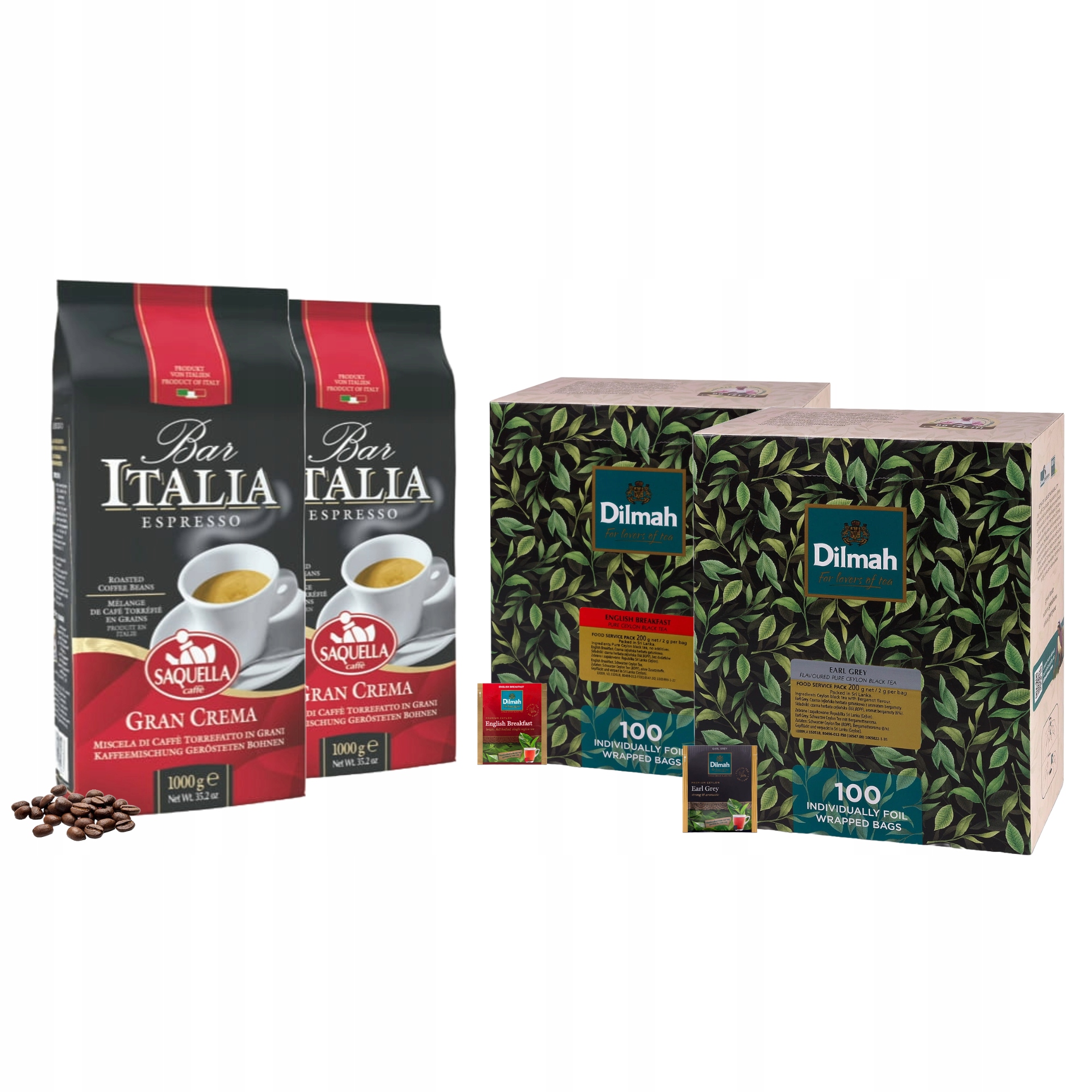 Herbata Dilmah 2x100 Włoska Kawa Ziarnista 2kg