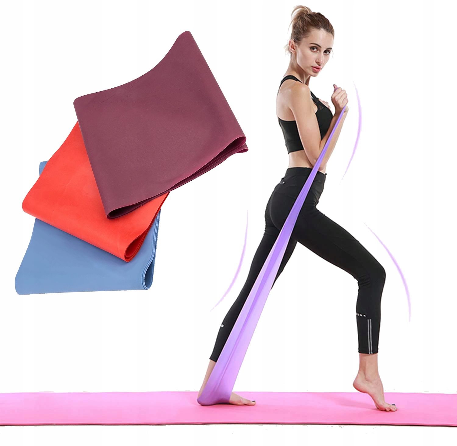 

Ultrasport Zestaw 3 sztuki gumy do ćwiczeń 120cm