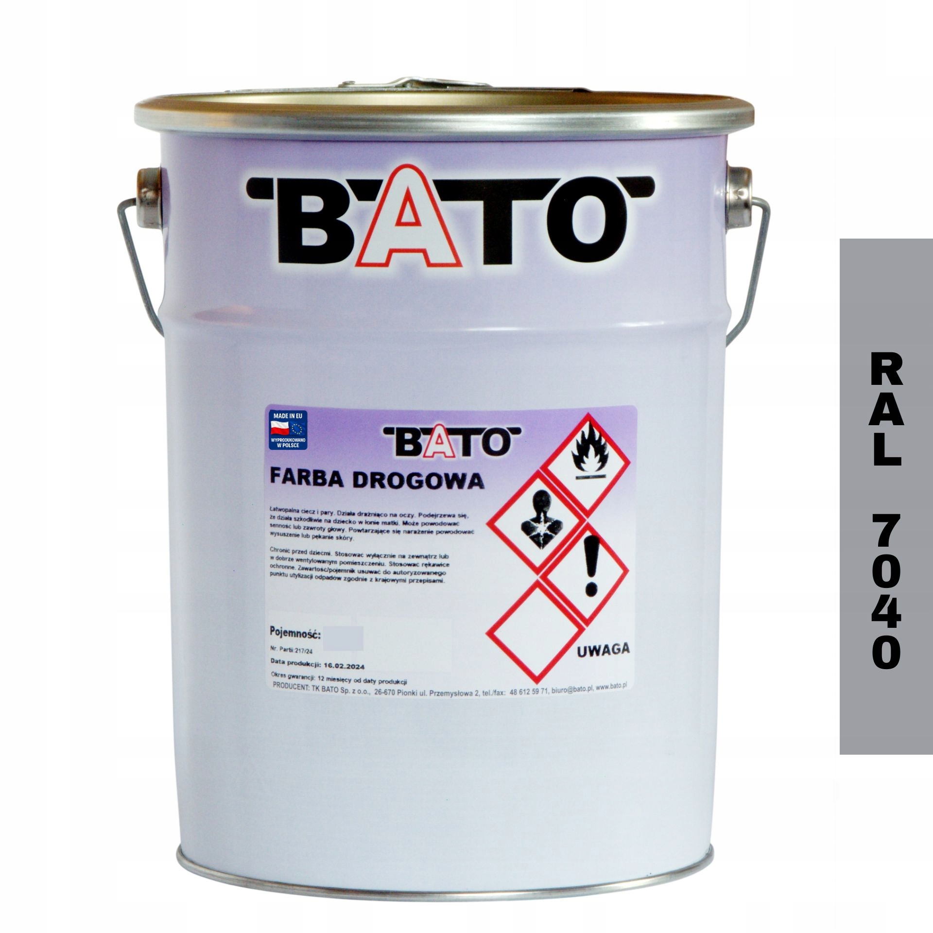 Silniční Barva Bato Šedá Ral 7040 rychleschnoucí 10L