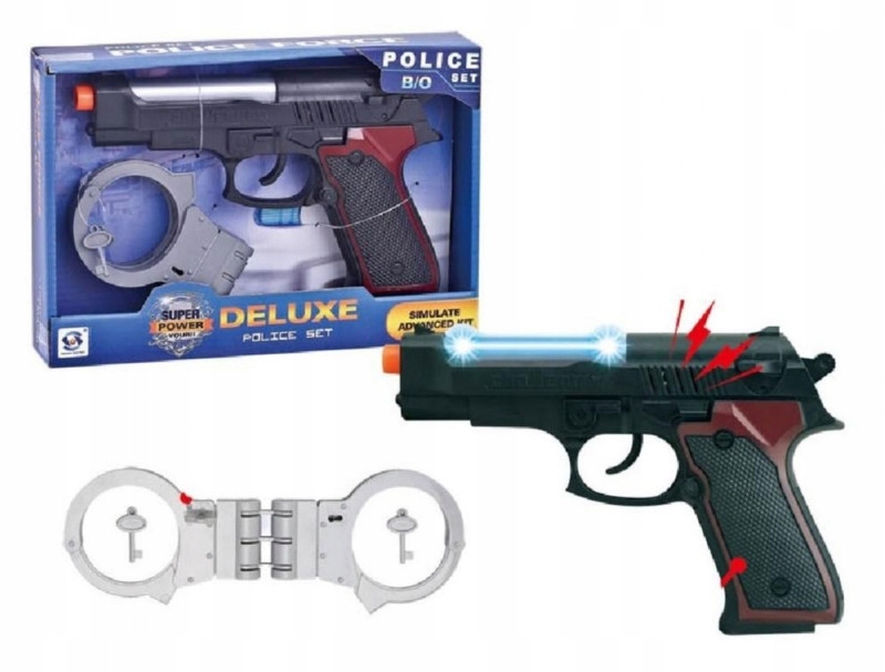 

Pistolet Policyjny Z Kajdankami zabawka dla dzieci