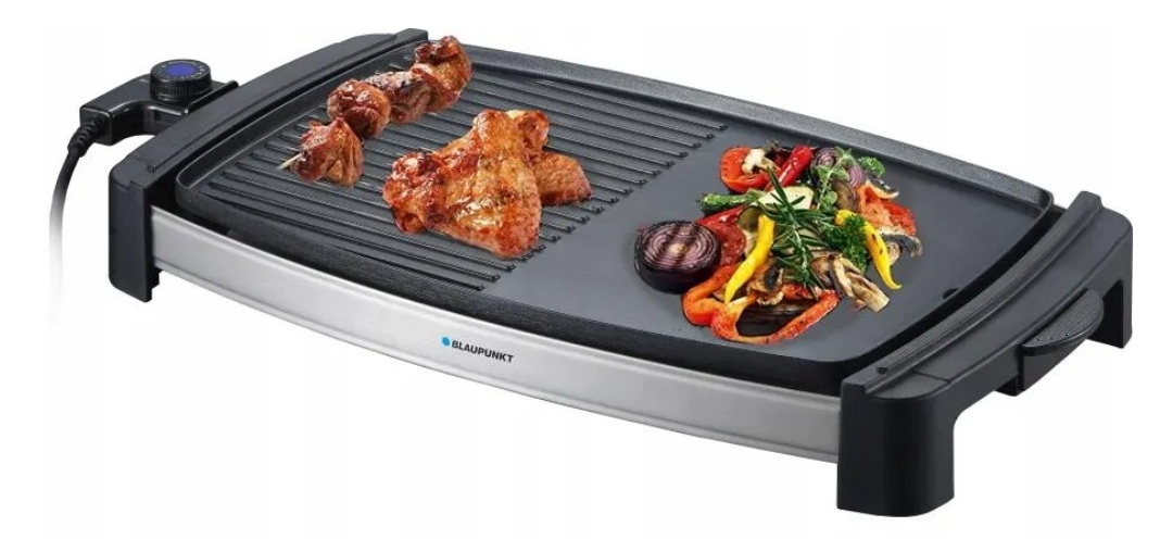 Stolní Elektrický Gril Na Maso Zeleniny Ryb 2 Zóny Blaupunkt GRT301