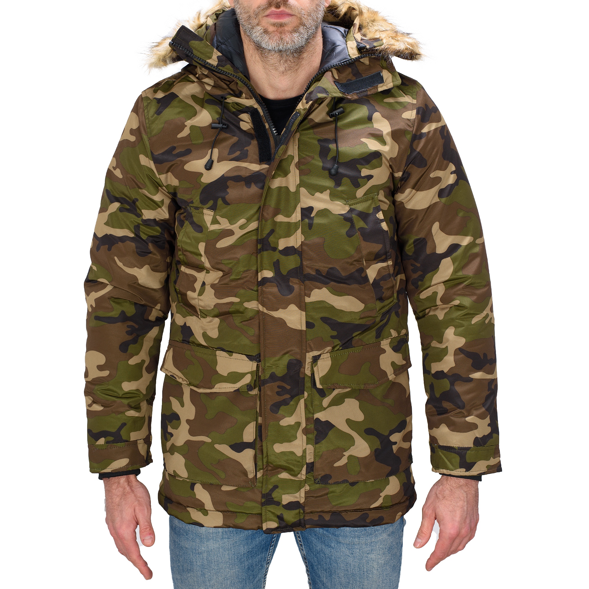 M779 vel. M Pánská Zimní Prošívaná Bunda Parka