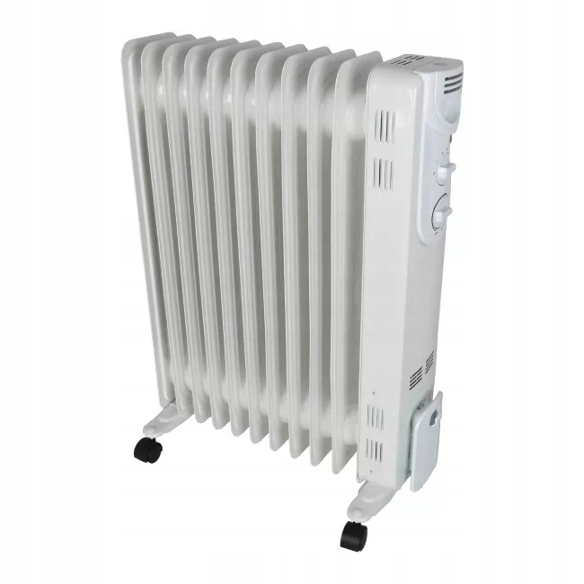 GRZEJNIK ELEKTRYCZNY OLEJOWY 2500 W BIAŁY