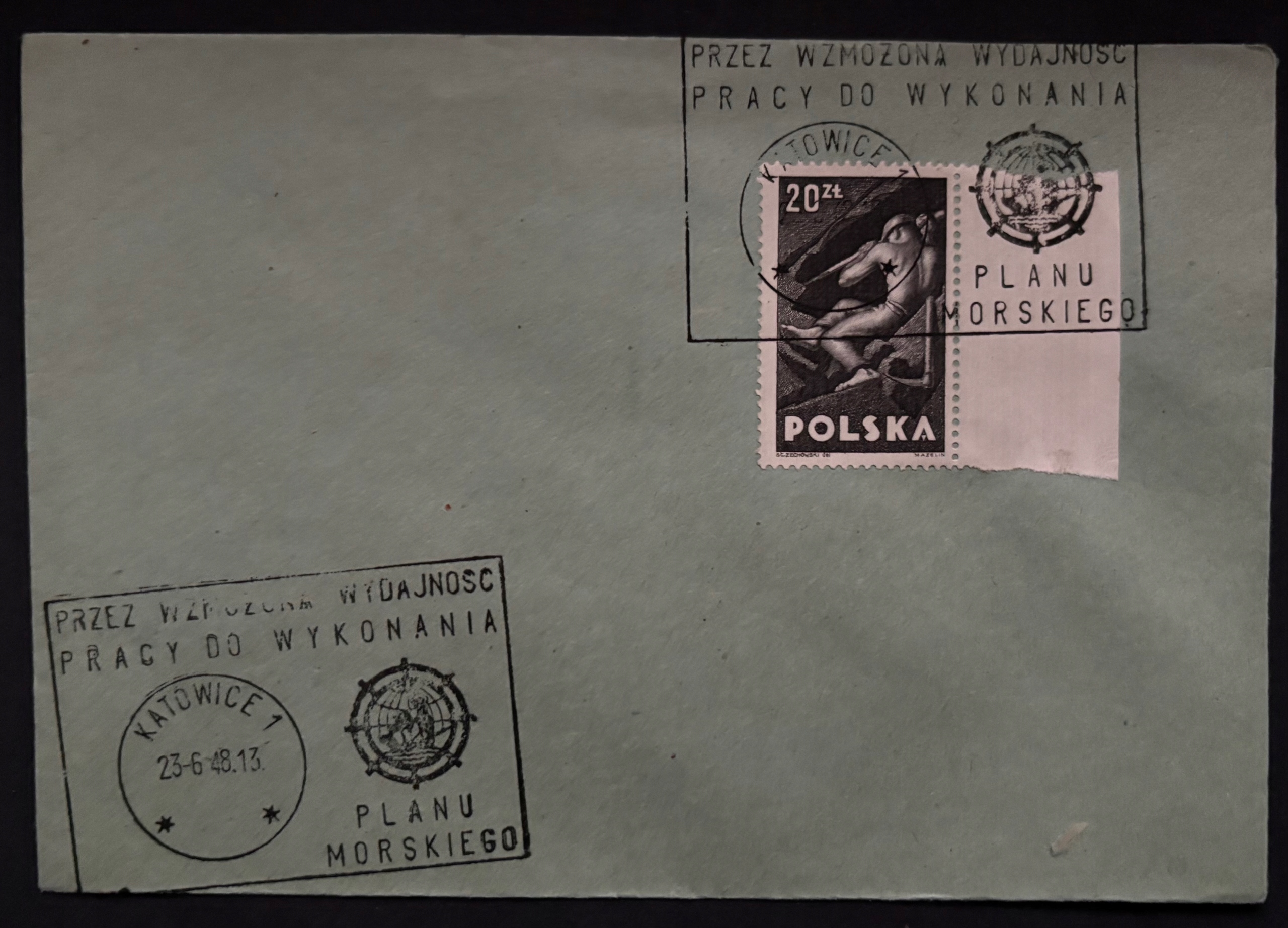 STEMPLE - 1948 ROK ,NUMER KPSO A. MYŚLICKI 48- 042