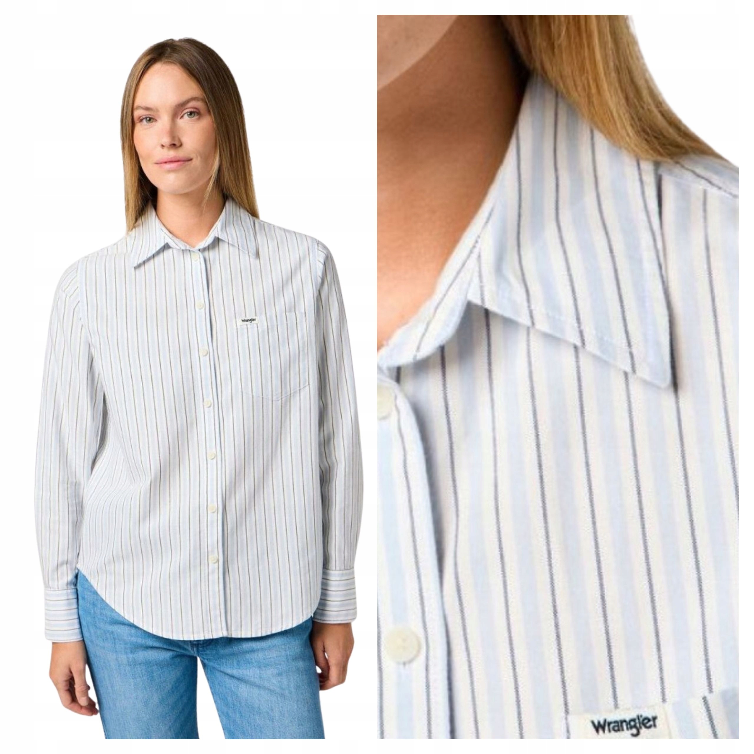 Dámská košile Wrangler 1 Pkt Shirt Světle modrá Elegantní M