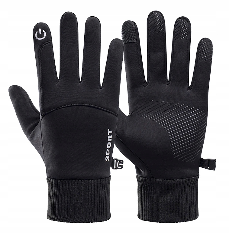 OCIEPLANE RĘKAWICZKI ZIMOWE DOTYKOWE SPORTOWE NIEPRZEMAKALNE DO TELEFONU Marka inna