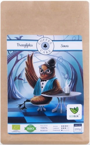 Levně Káva Zrnková Ekologická Brazilská Sova 1KG Ecoblik