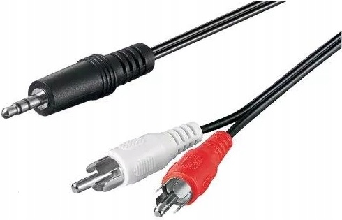 

Kabel mini jack 3,5 mm 2x cinch Rca do wieży