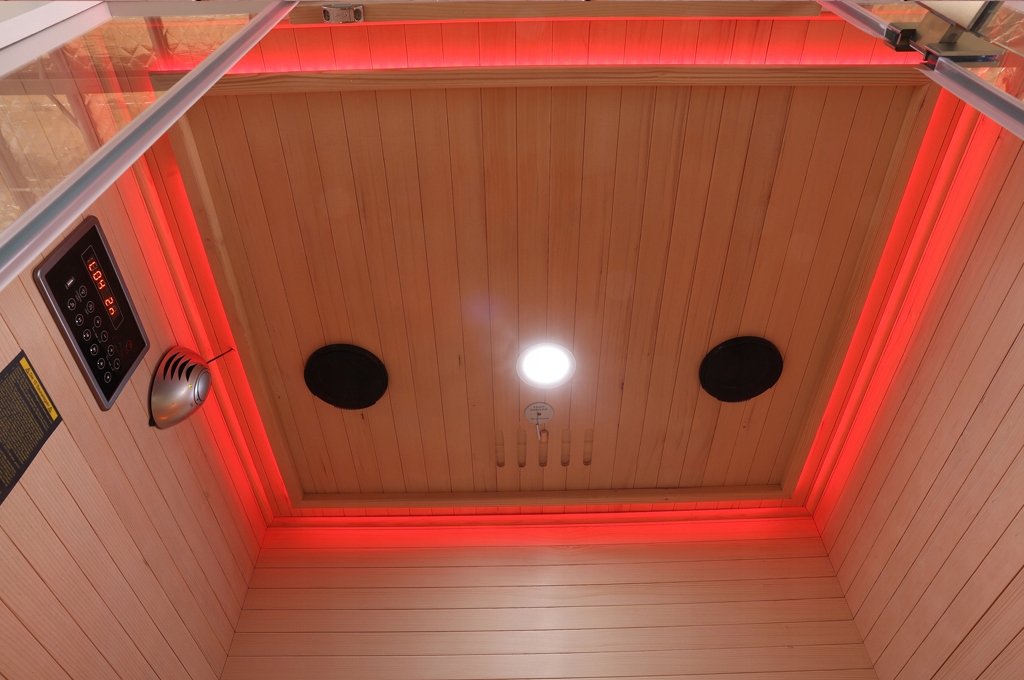 SAUNA NA PODCZERWIEŃ INFRARED 2 OSOBOWA WEWNĘTRZNA 120X106X190CM DOM SPA Długość 120 cm