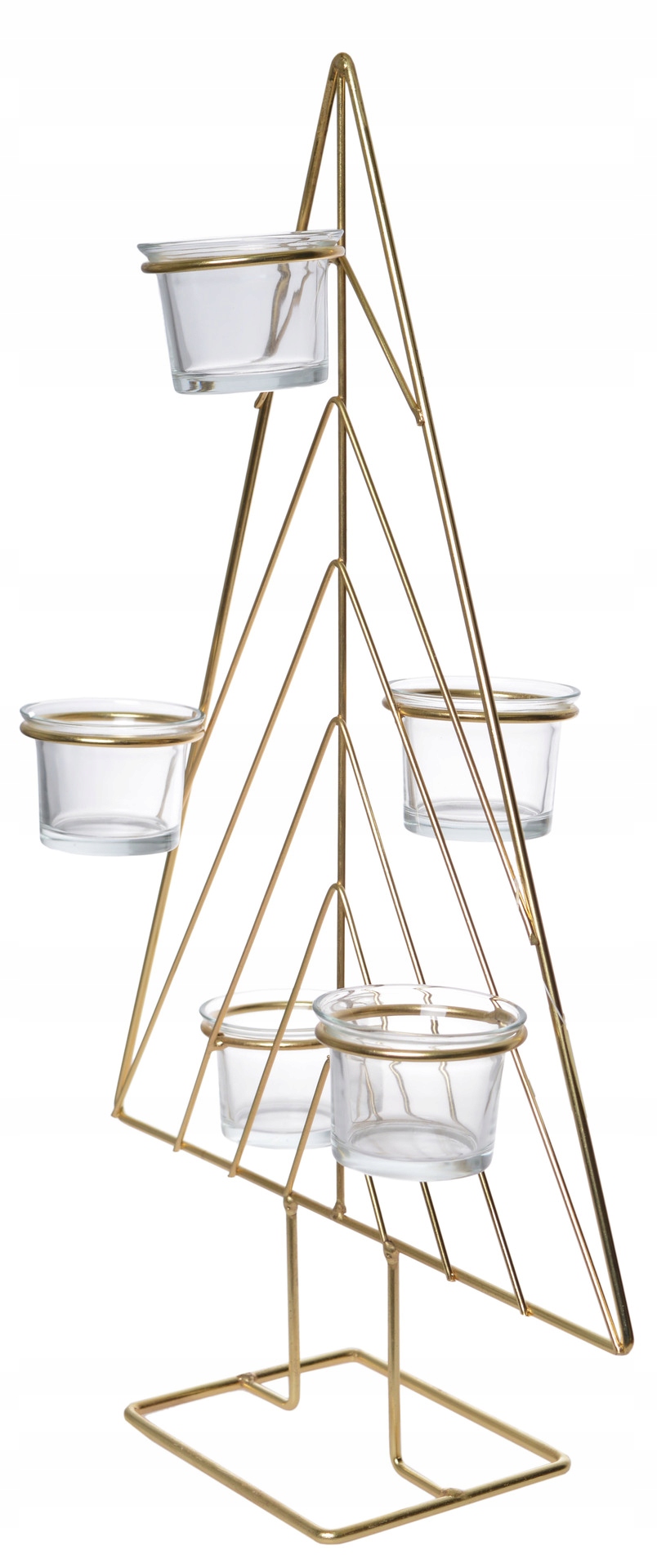 

Świecznik Metal Choinka Złota 45cm