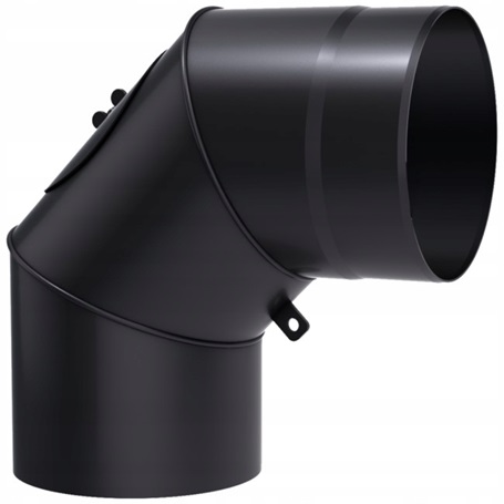 Ocelové Nastavitelné Koleno Pro Krb Kozy Stahl System 90st FI180 Nastavitelné