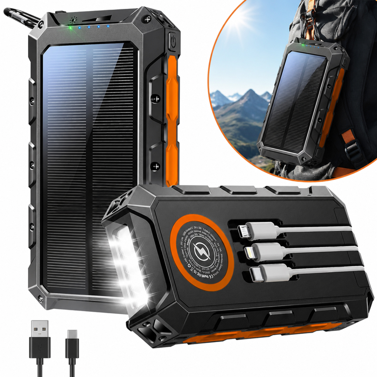 Power Bank Solarny 52800 mAh Indukcja Usb-c
