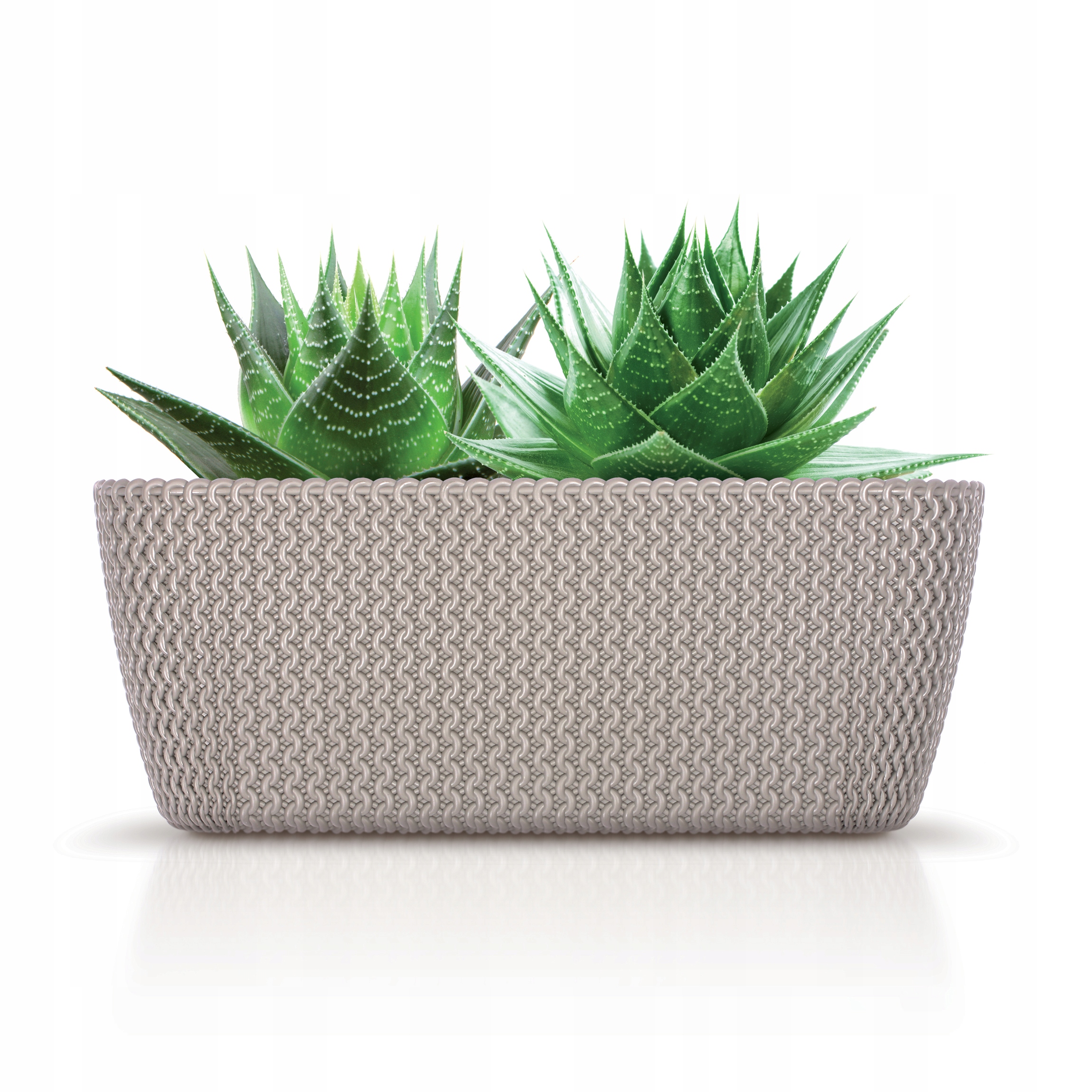 

Skrzynka 30cm Doniczka Splofy plecionka kawa z mle