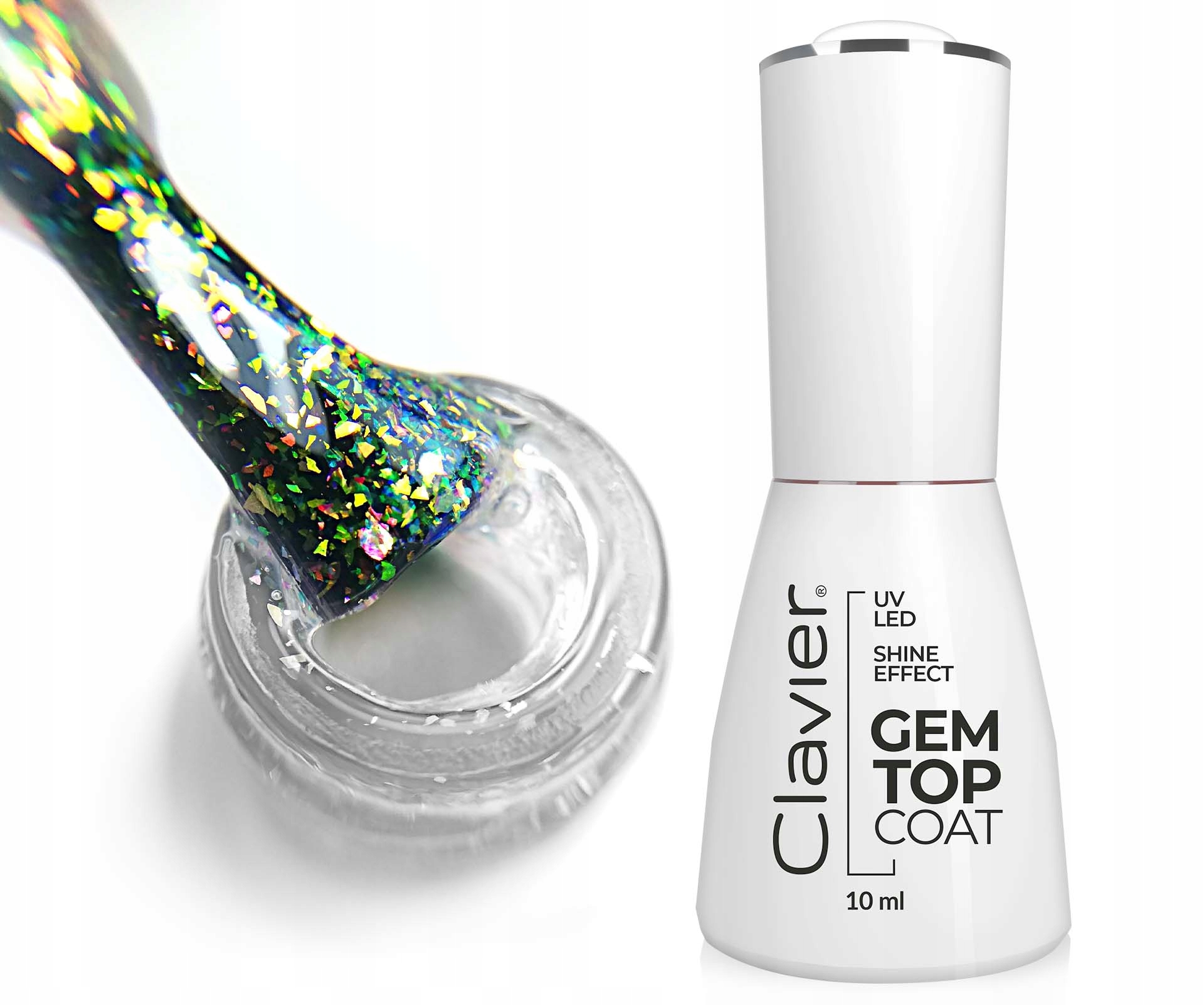 

Top Hybrydowy No Wipe Drobinki Brokat Clavier 10ML