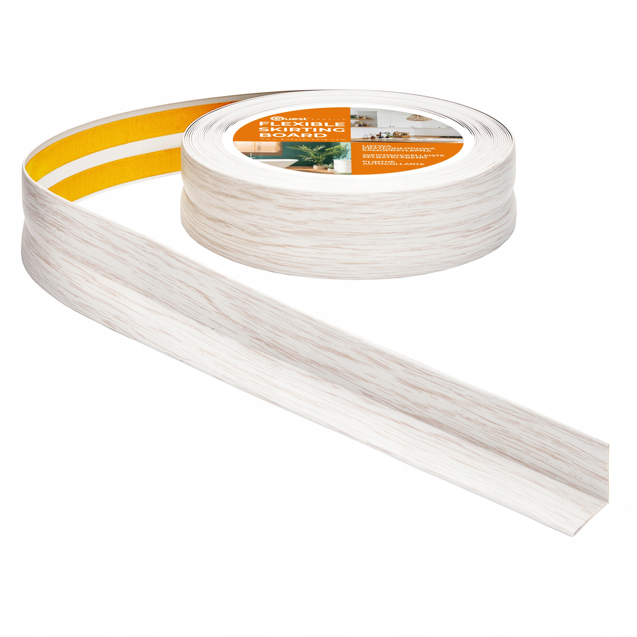 Dokončovací lišta samolepicí Pvc bříza 25x25mm 25m