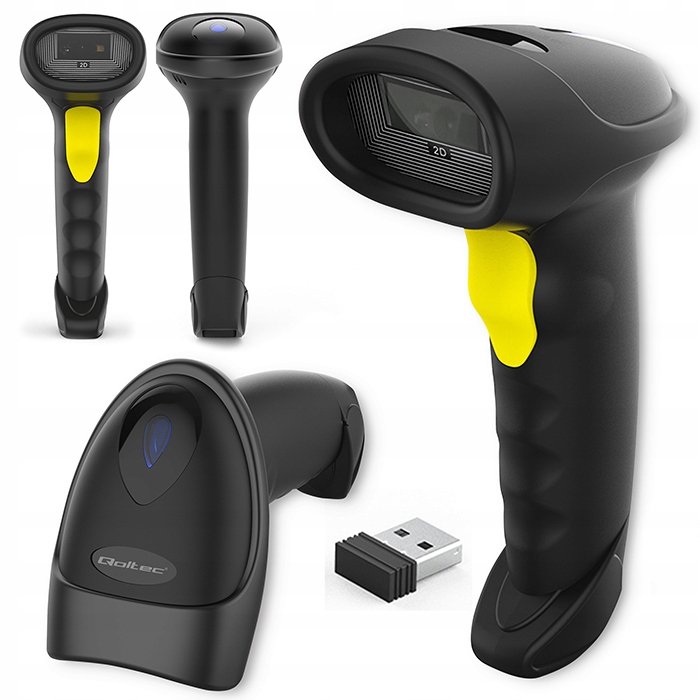 1D 2D skener čárových kódů Qoltec Bluetooth Usb Plug&Play do obchodu