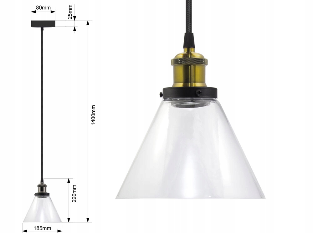LAMPA SUFITOWA WISZĄCA VASO AX ŻYRADNOL LED LOFT A EAN 5903351615617