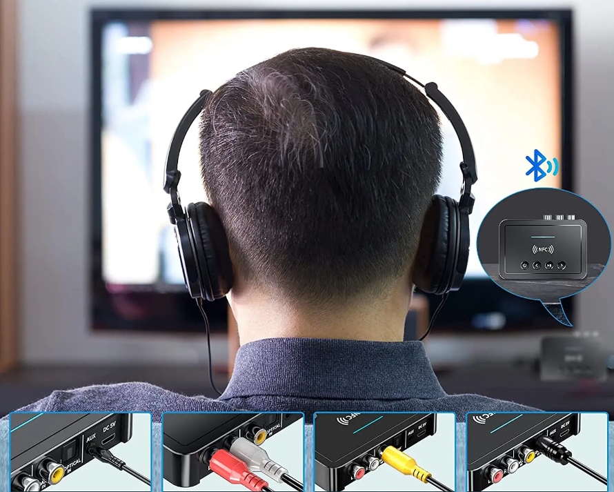 NFC BLUETOOTH 5,0 TRANSMITER ADAPTER AUDIO, ADAPTER BLUETOOTH SYSTEM STEREO Model BLUETOOTH 5.0 NFC ODBIORNIK