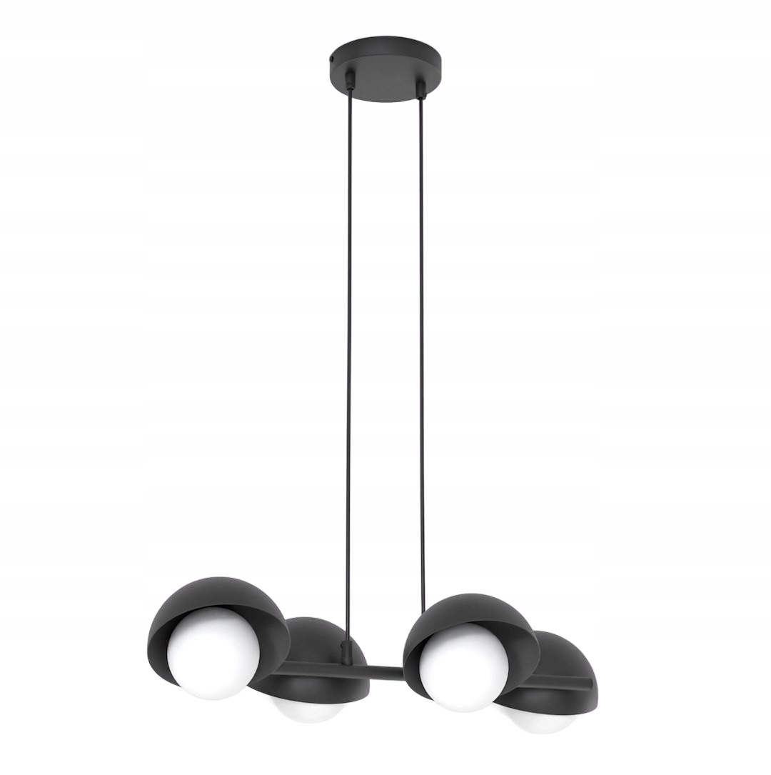 Škandinávska závesná lampa Boom 4 v čiernej farbe