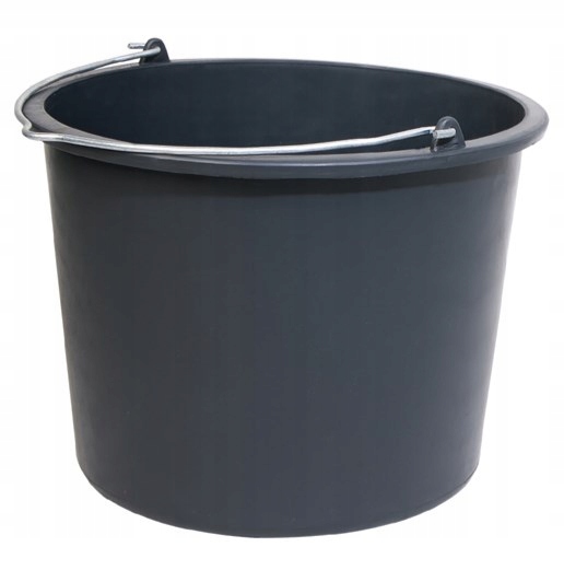 

Wiadro Budowlane Gospodarcze Czarne Mocne 16L