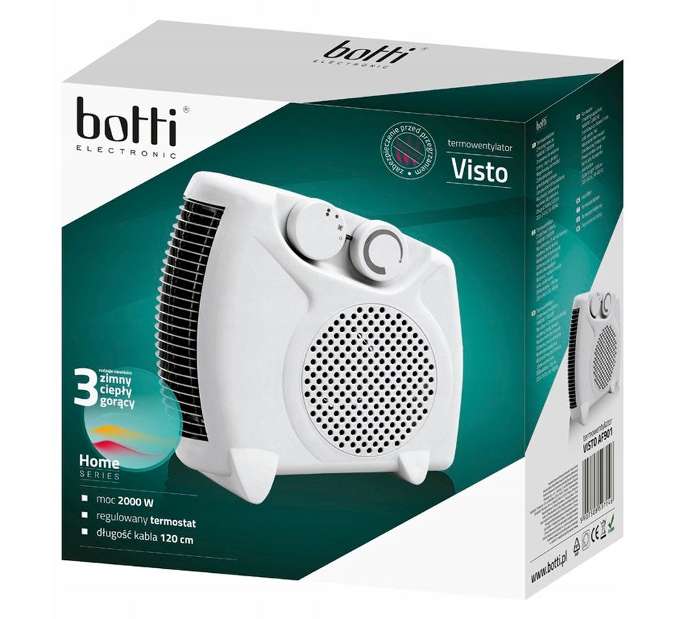 Termoventilátor Farelka Botti Visto Energeticky Úsporný termostat