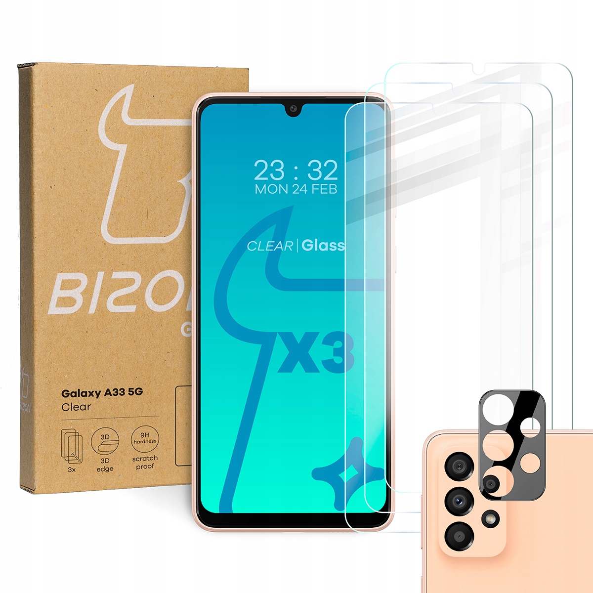 

Szkło hartowane Bizon do Galaxy A33 na aparat
