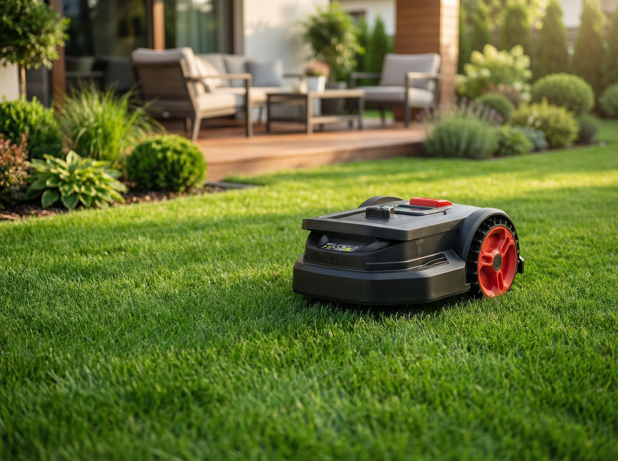 Роботизована газонокосарка YATO для скошування площею до 300 м², автоматична акумуляторна, 20 В, 2,0 Аг. Код виробника: YT-852090