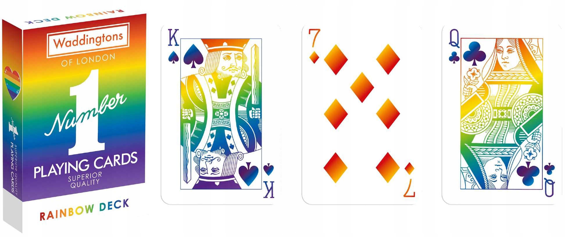 WADDINGTONS TALIA 54 KART DO GRY TĘCZOWE KARTY Typ Podstawa