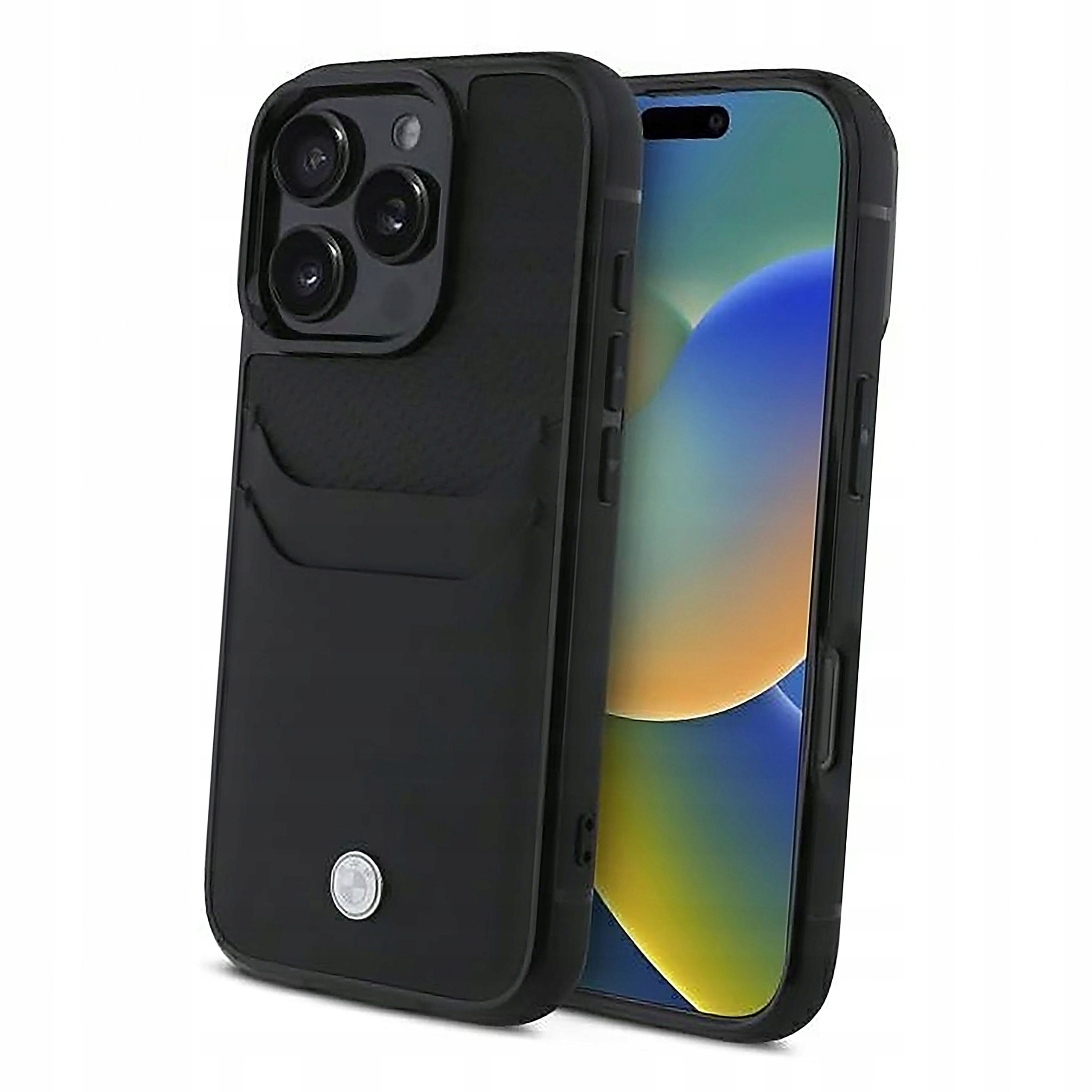 Etui Bmw Sign Leather Cardslot do iPhone 16 Pro Max czarne