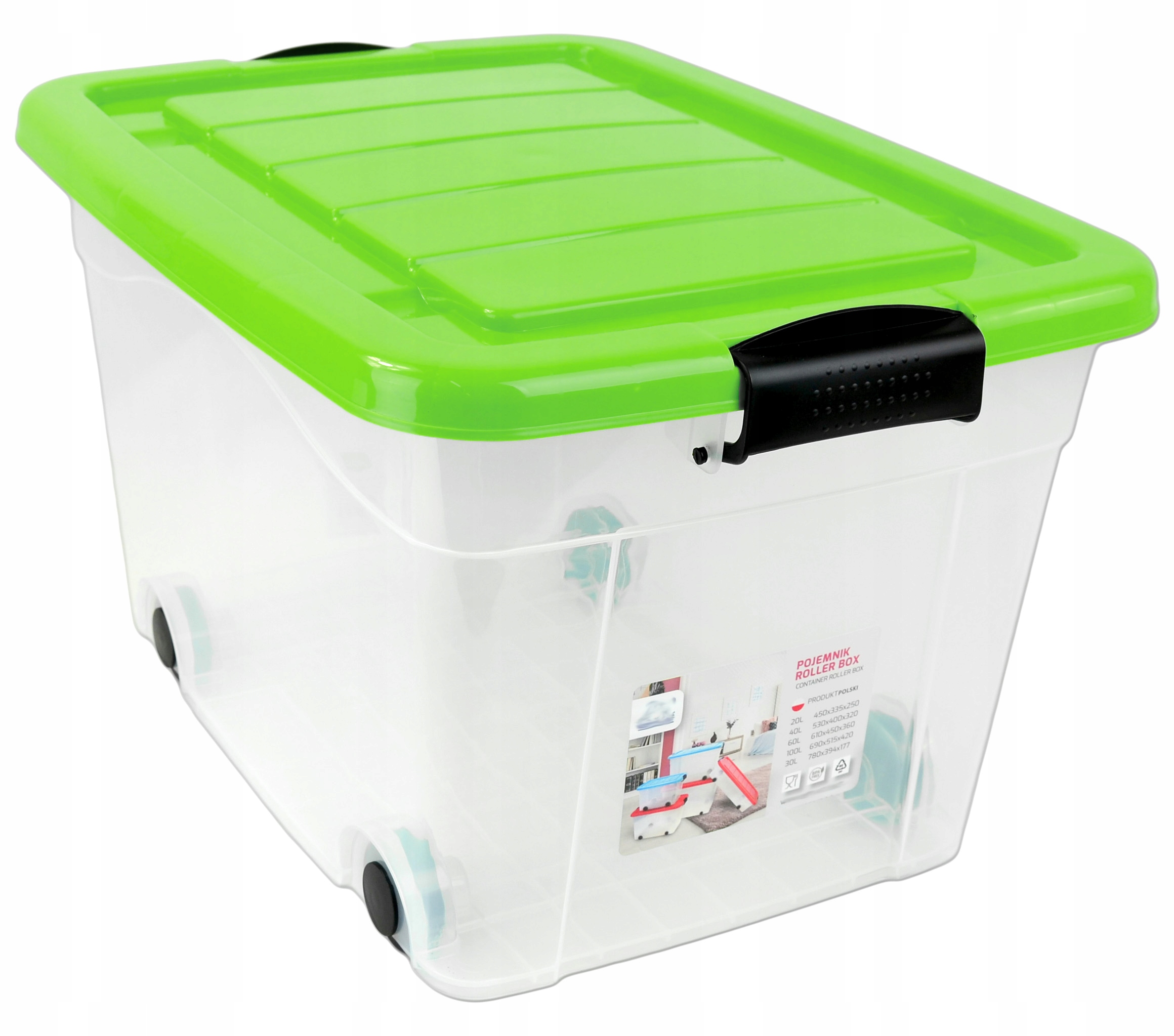

Pojemnik Plastik Pudełko na Buty z pokrywą 40L