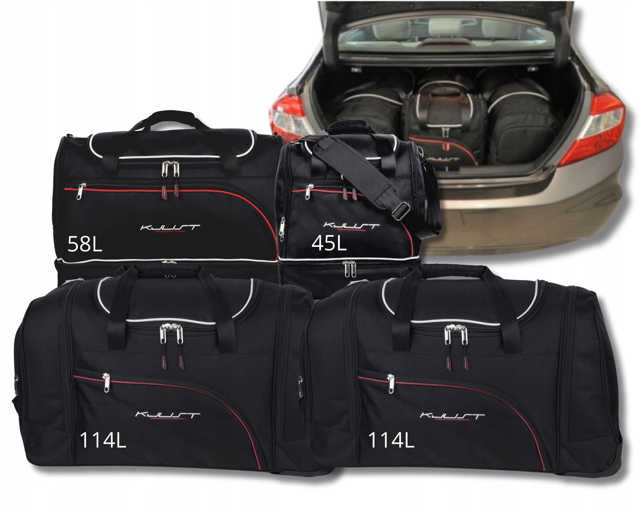 Sada tašiek Kjust do kufra Honda CIVIC Limousine 2012-2017 4 ks