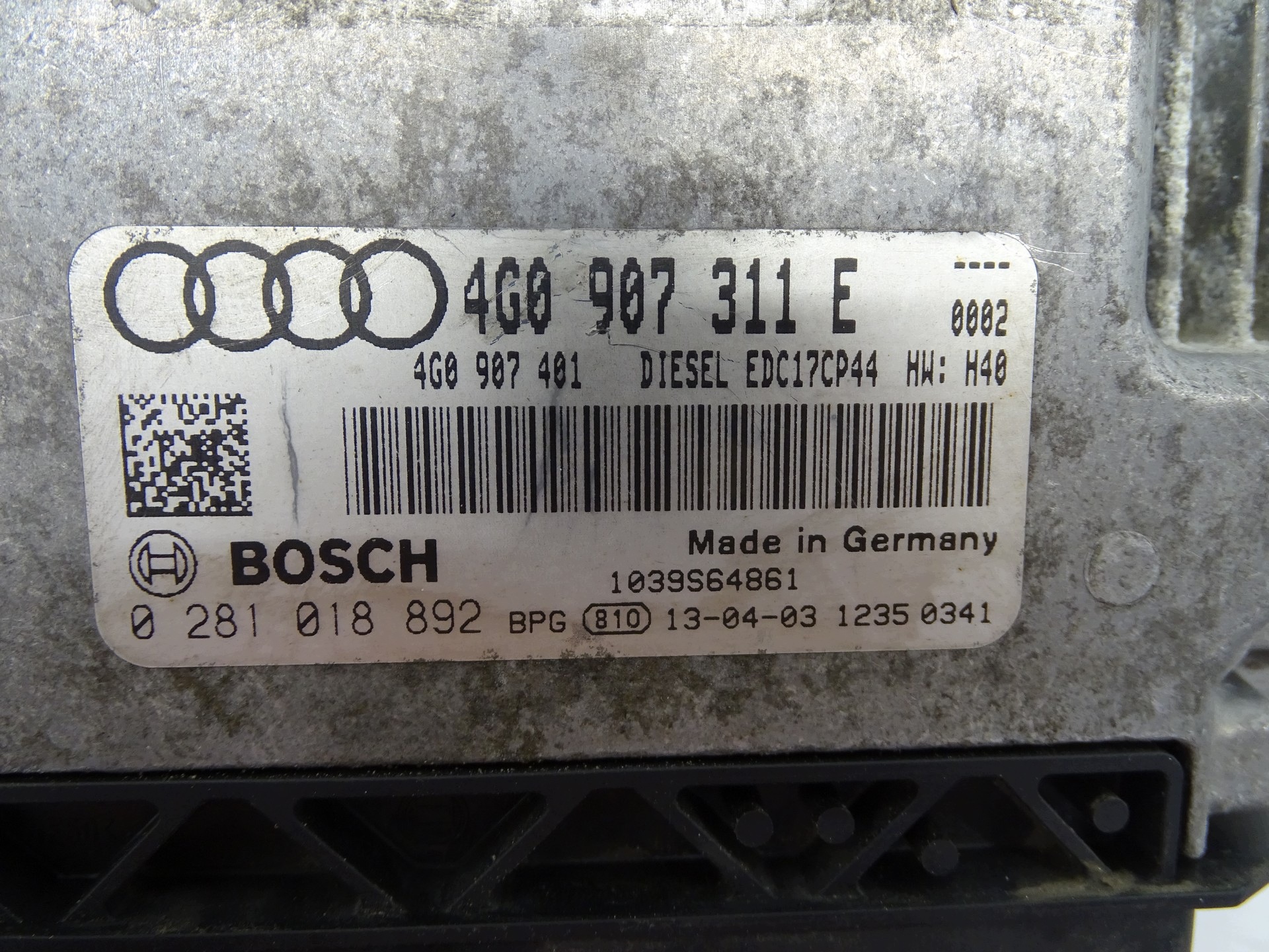 Centralina computer Motore AUDI A6 C7 4G0907311E