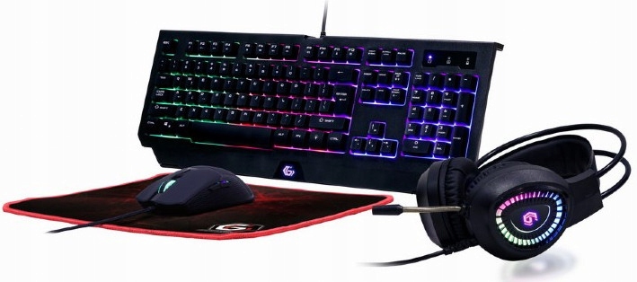 Rgb Klawiatura Mysz Słuchawki Gembird Phantom