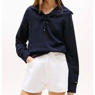 Tommy Hilfiger tmavě modrý klasický svetr s kapucí L (novinka)