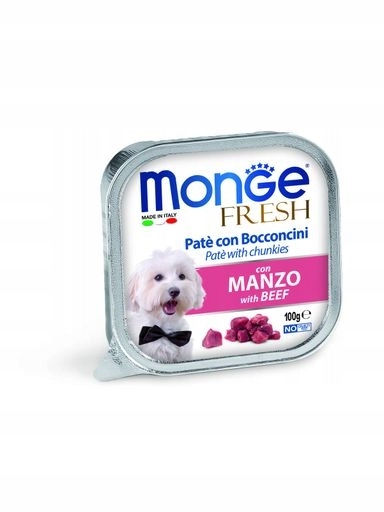 10 x Monge Dog Fresh – Paštika s hovězím masem 100 g