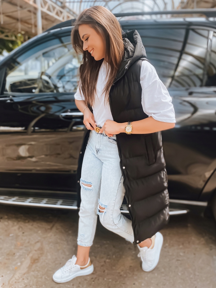 PIKOWANA KAMIZELKA DAMSKA BEZRĘKAWNIK roz. L Kaptur z kapturem