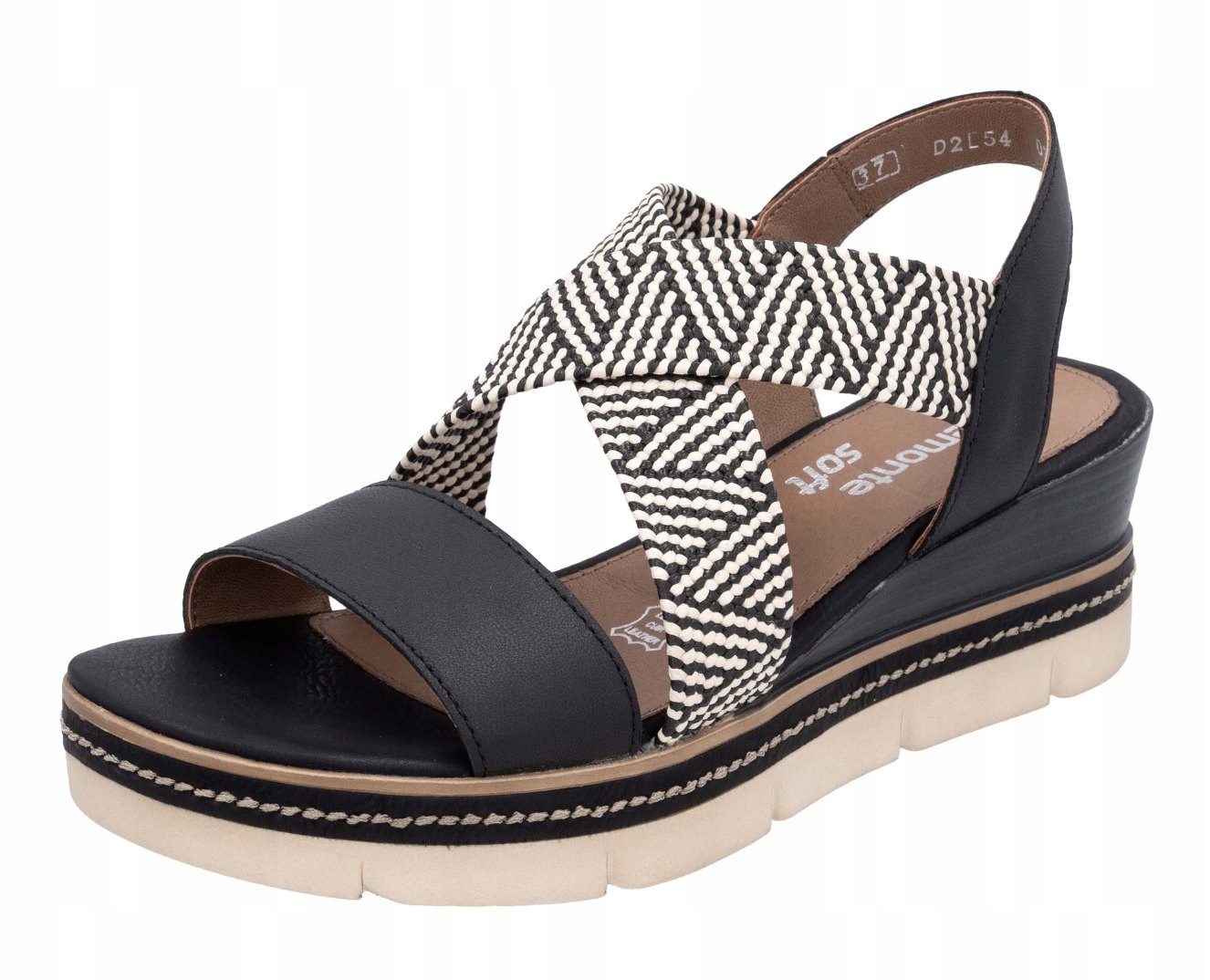 Remonte D2L54-03 černé kotníkové sandály Soft Rieker 39