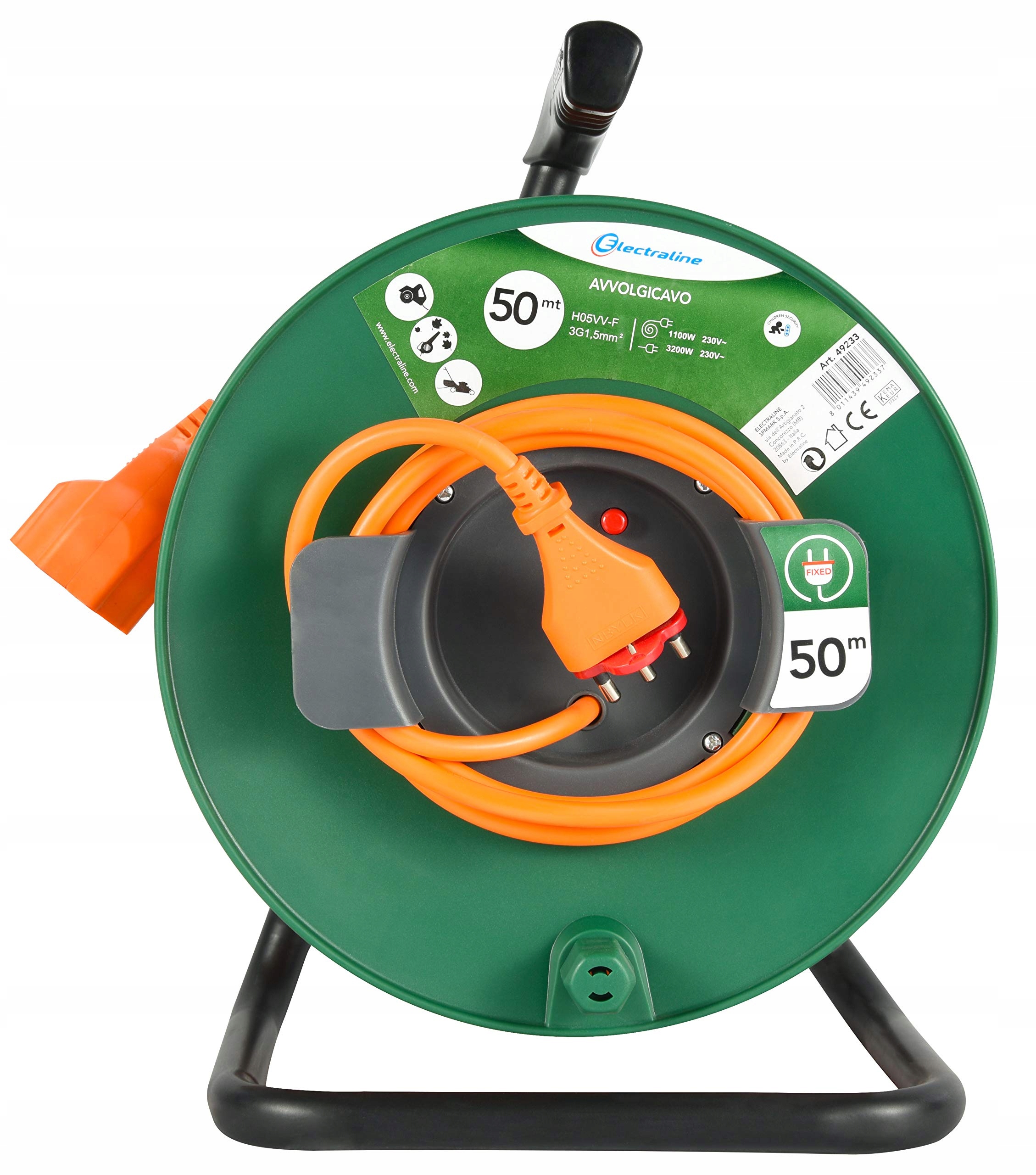 ELECTRALINE Kabel Ogrodowy 50m Uniwersalny 3x15mm Pomarańczowy Zielony — miniatura 2