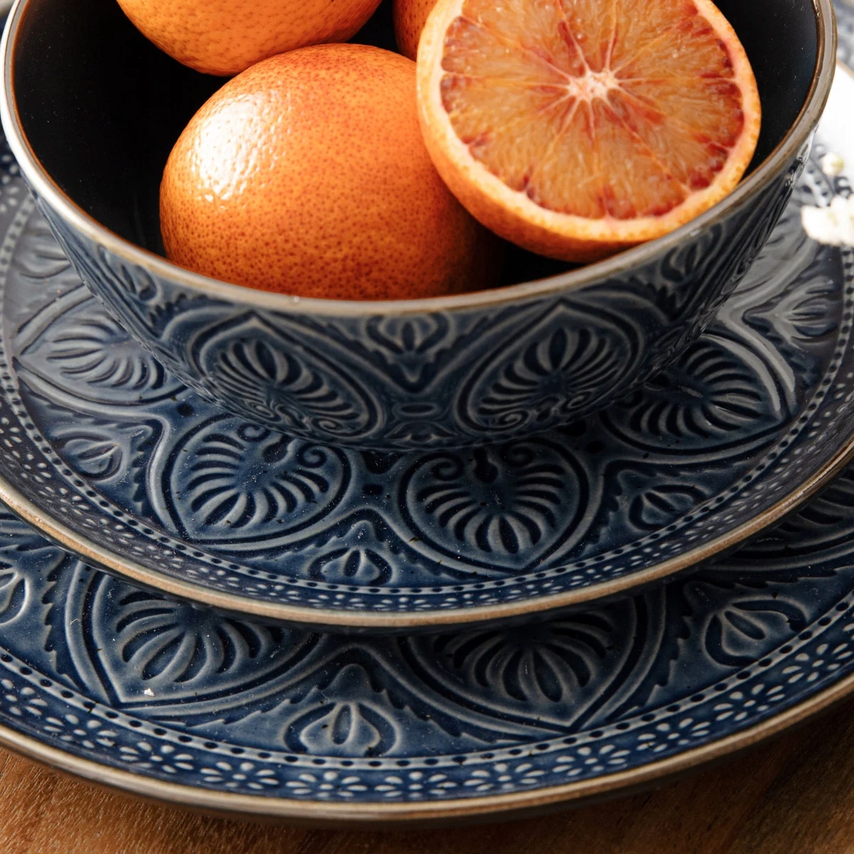 Talerz INDIE deserowy granatowy 21 cm HOMLA Kod producenta 162922