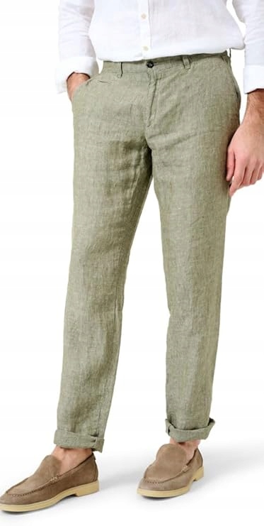 Brax Elegantní Pánské Lenové Kalhoty 38/34 Jqd