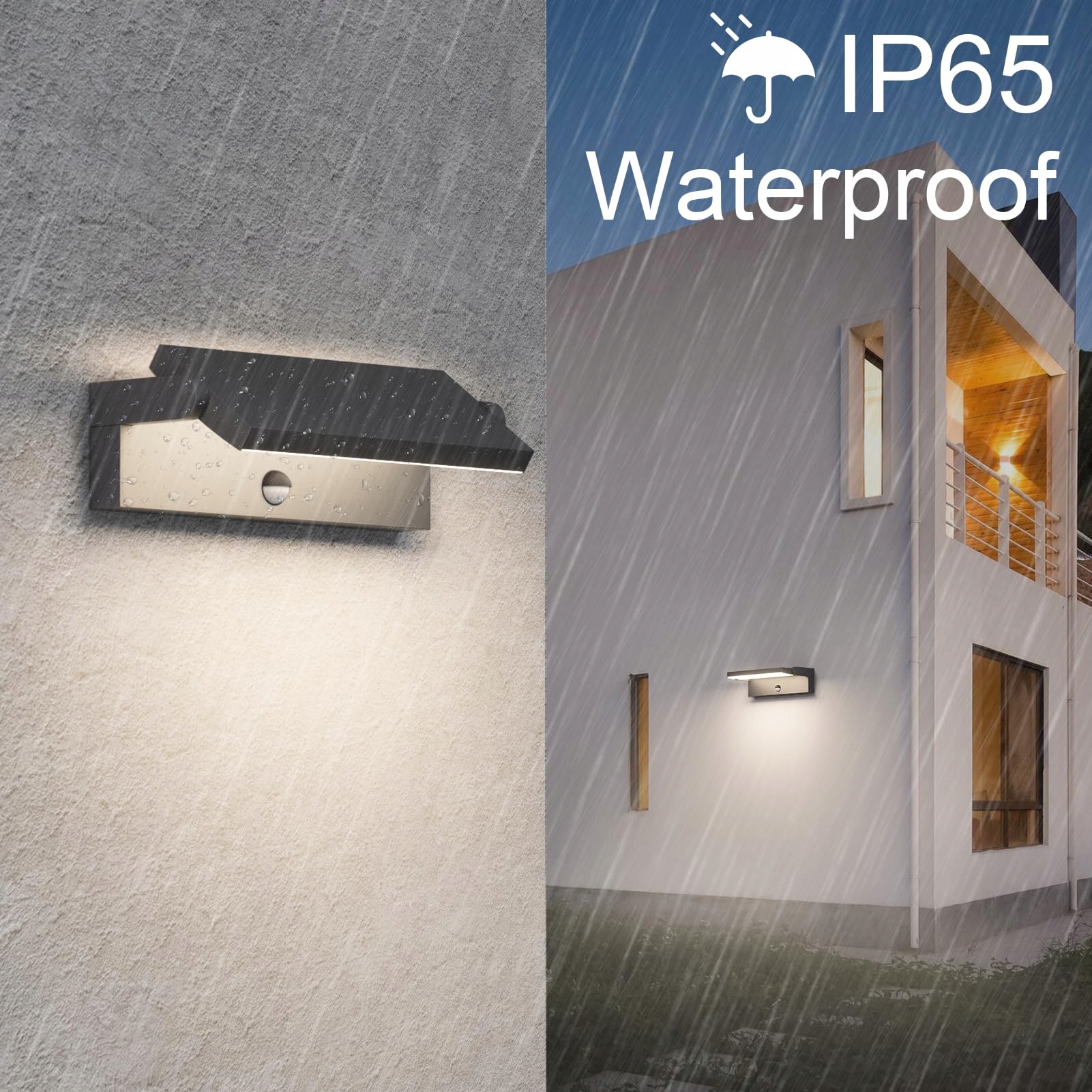 Lampa Zewnętrzna LED Z Czujnikiem Ruchu Taras Antracyt 45W IP65 KLIGHTEN — miniatura 5