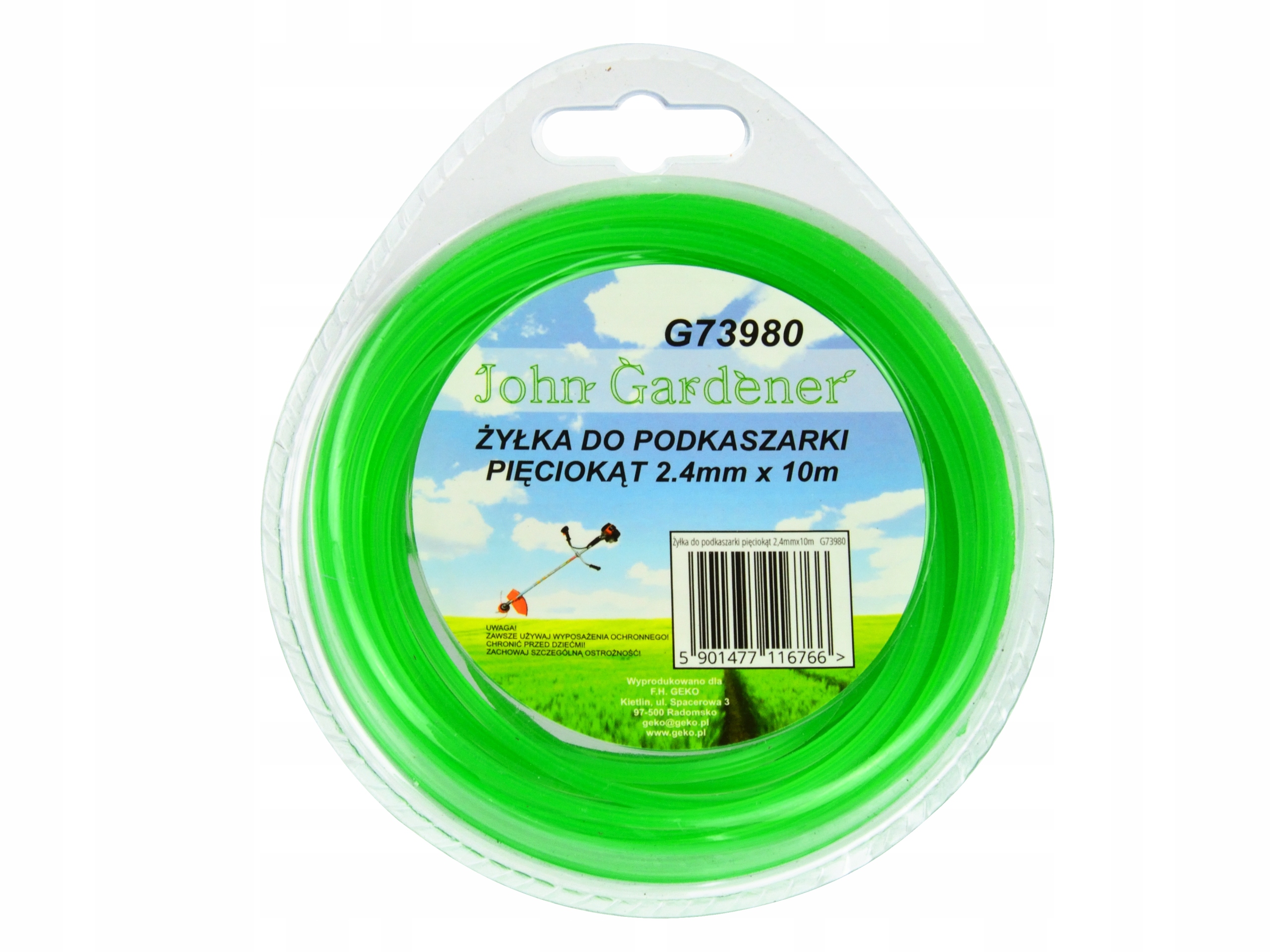 

Żyłka Tnąca Do Kosy Pięciokątna 2,4mm 10m Jg