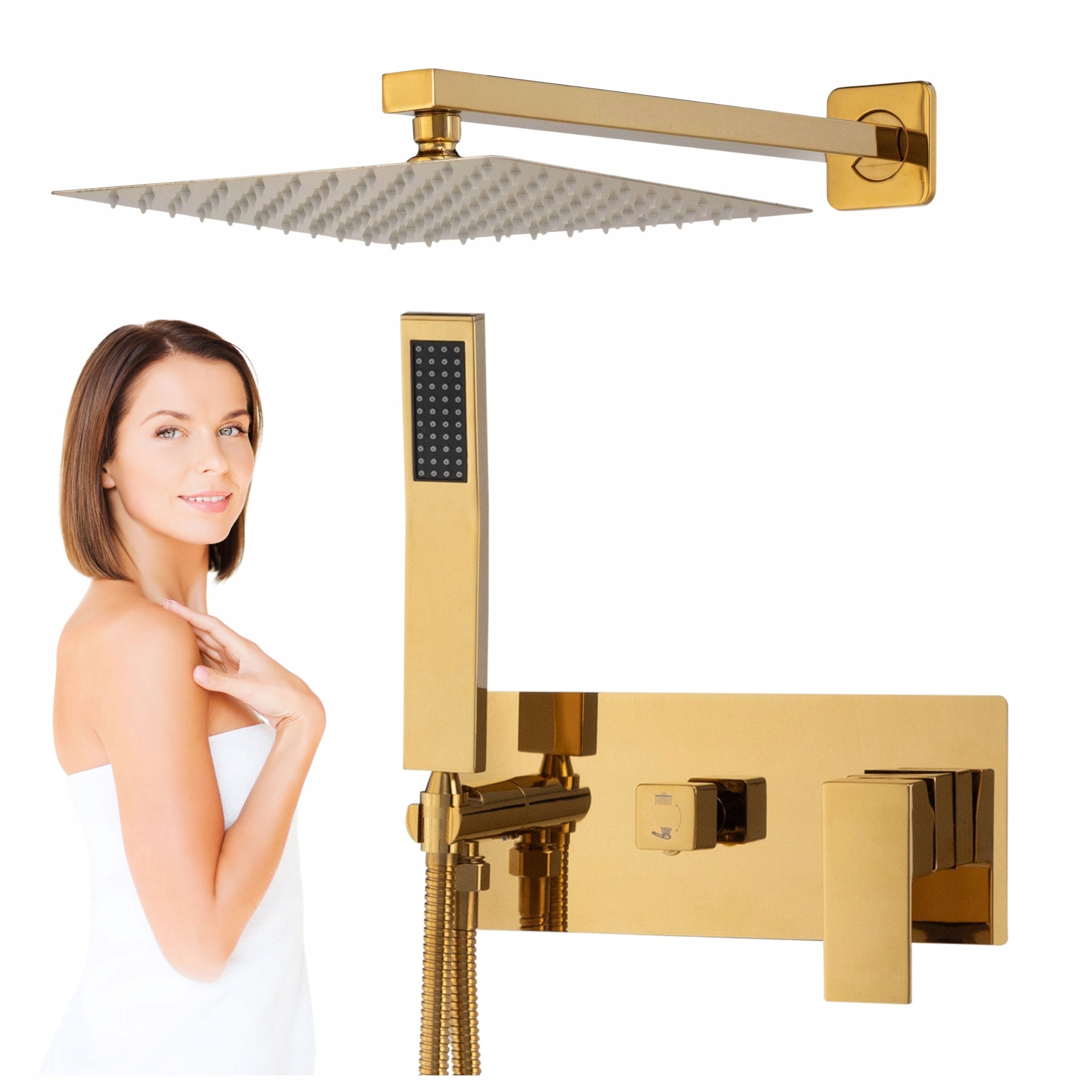 Sprchový Set Pod Omítku Cubo Smartbox Zlatý