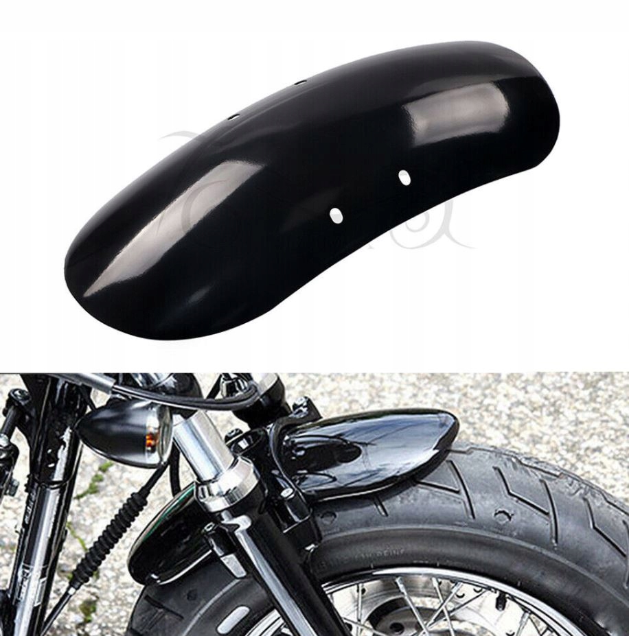 Krátky Predný Blatník Harley Sportster 48 XL1200X Čierny Svietiaci