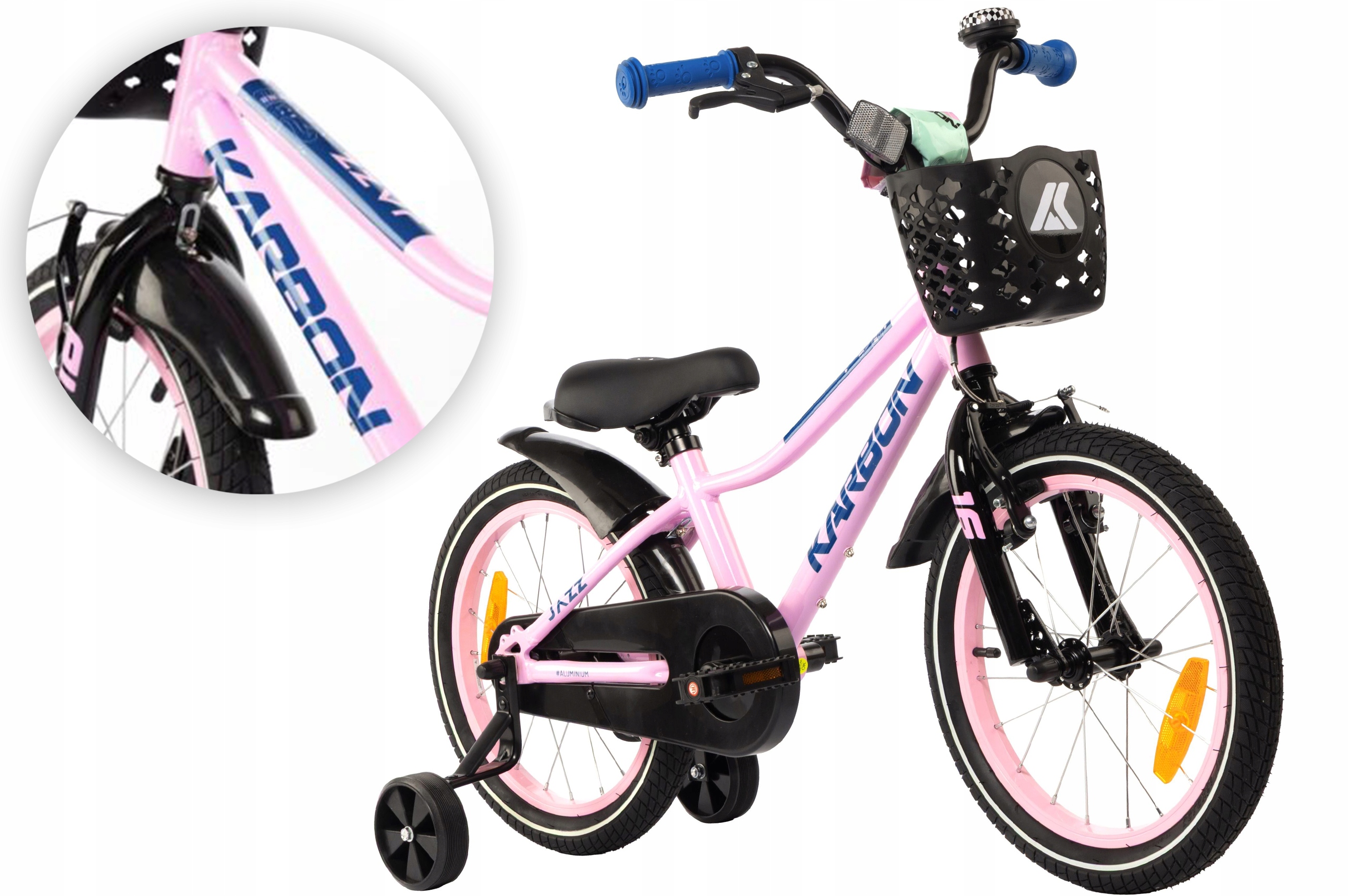 Rower dziecięcy 16" Karbon Jazz różowy R26 Aluminiowy