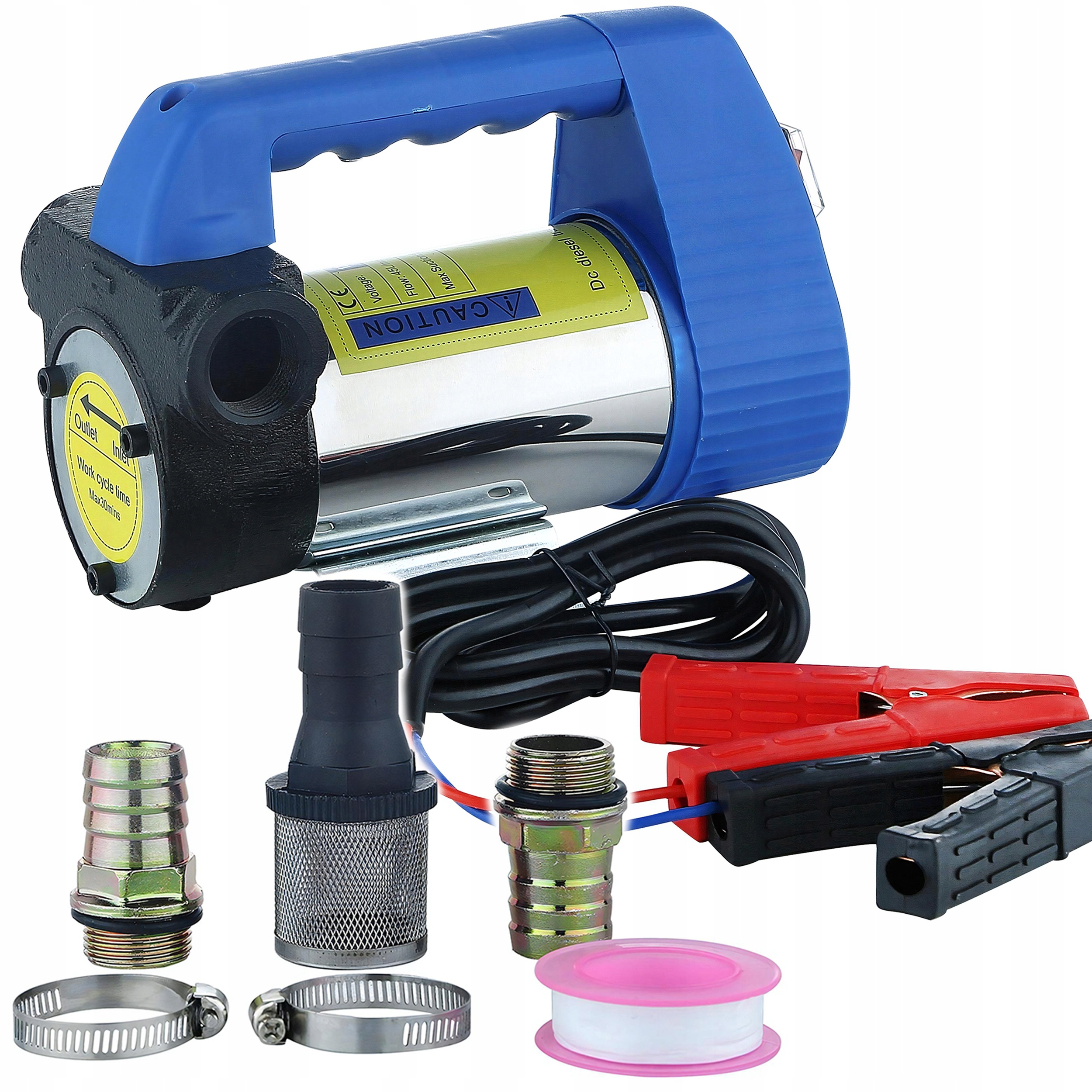Pompa Do Spuszczania Paliwa Ropy Oleju Wymiany Pompka Elektryczna 12V 260W