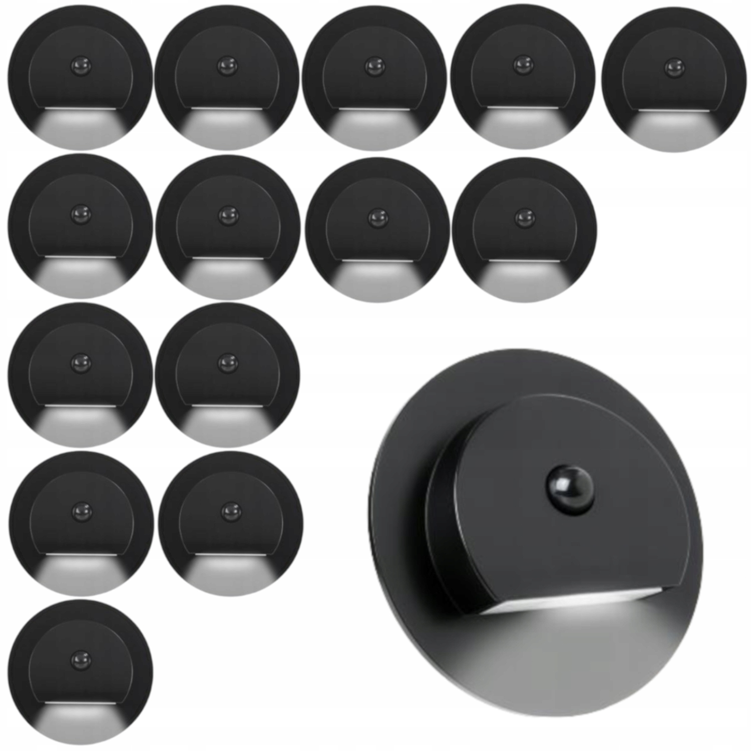15 X Led Schodišťová Lampa 230V, Lampa Na Schody, Senzor Pohybu Soumraku