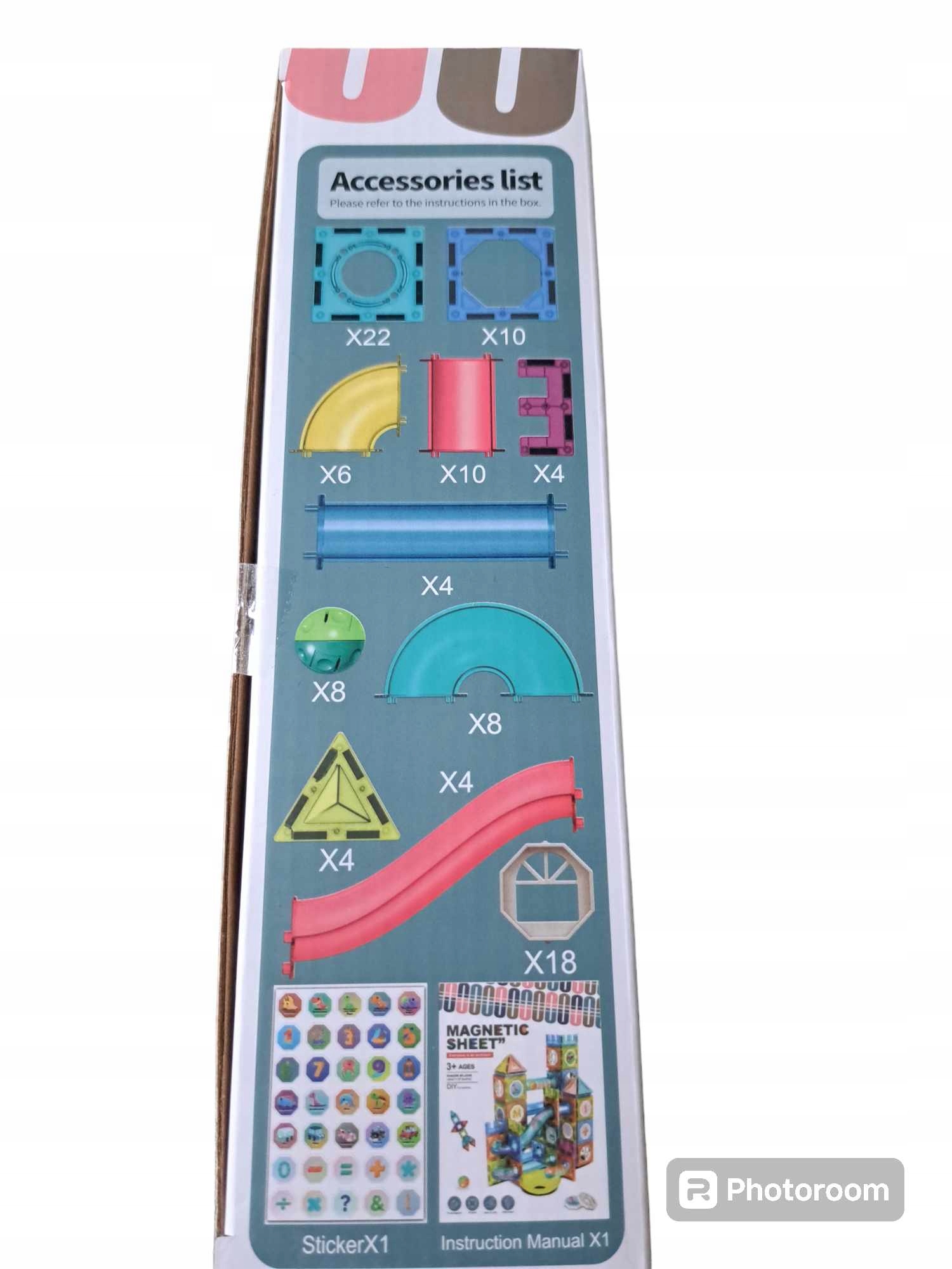 Klocki magnetyczne MAGNETIC SHEET KLOCKI MAGNETYCZNE 98 szt. Liczba elementów 98